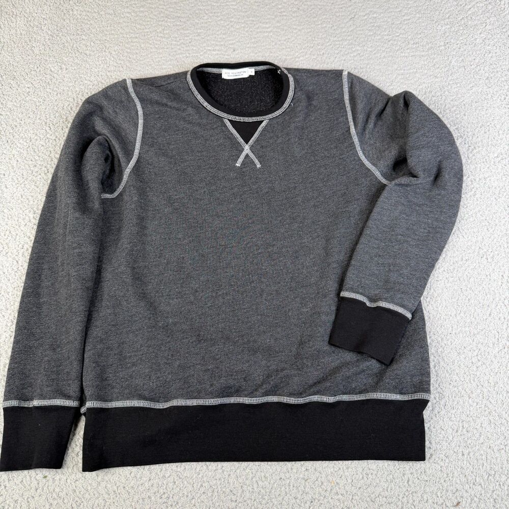 ACE RIVINGTON Sweatshirt Men Small Heather Gray Fleece Crewneck Pullover Sweater